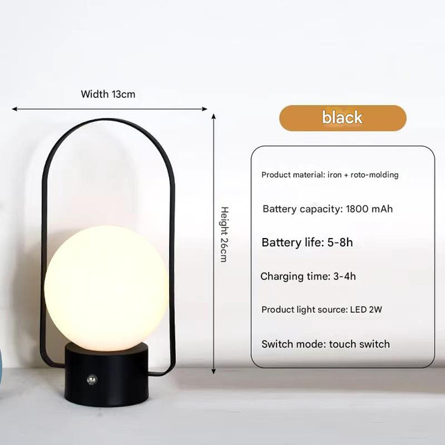 Black Portable Rechargeable LED Lantern Lamp – product detail
