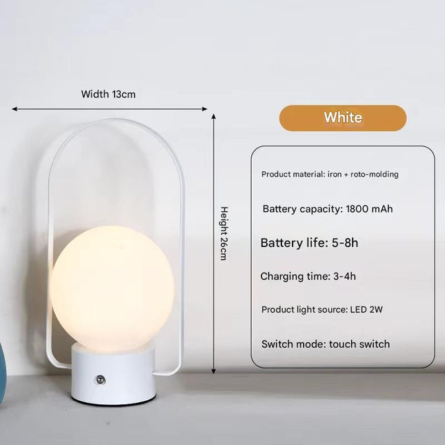 White Portable Rechargeable LED Lantern Lamp – product detail