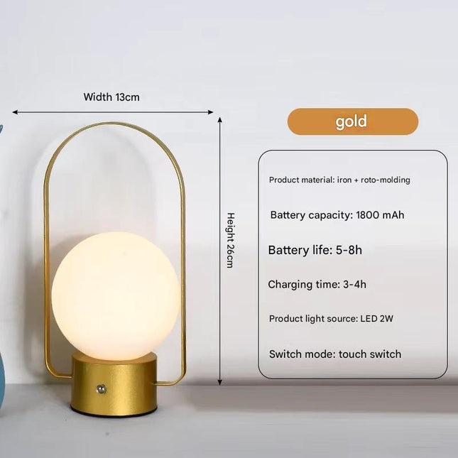 Gold Portable Rechargeable LED Lantern Lamp – product detail