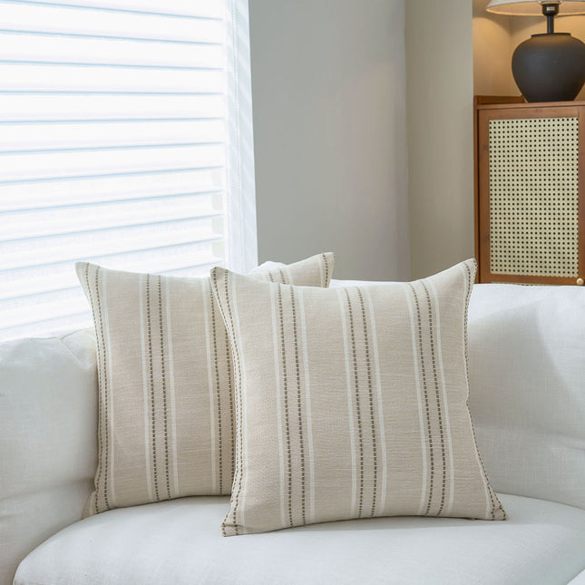 Textured Vertical Striped Pillowcases