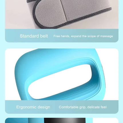 Portable Electric Muscle Relaxation Ring Massager - with Digital Display Blue