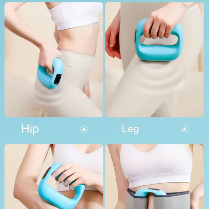Portable Electric Muscle Relaxation Ring Massager - with Digital Display Blue