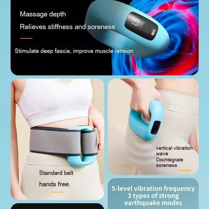 Portable Electric Muscle Relaxation Ring Massager - with Digital Display Purple