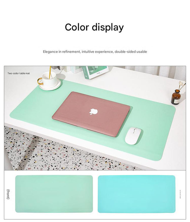 2 PCS Green Extra-Large Leather Table Mat for Study & Work – product detail