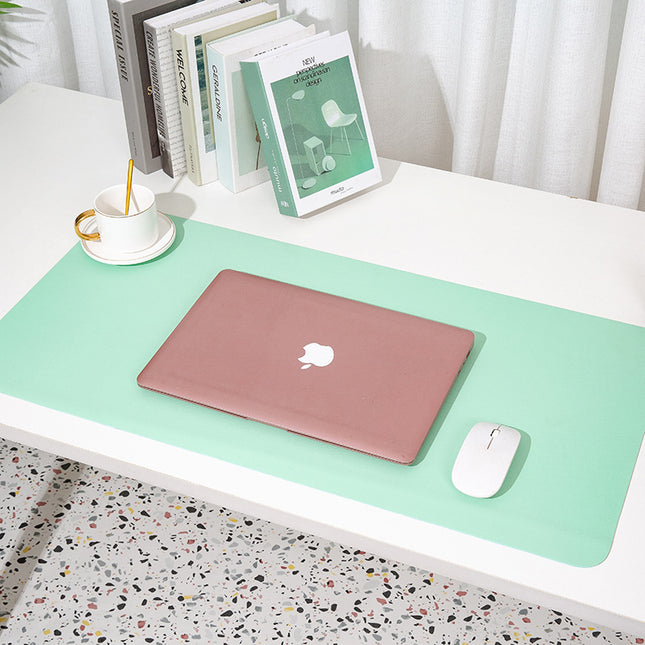 Green Extra-Large Leather Table Mat for Study & Work