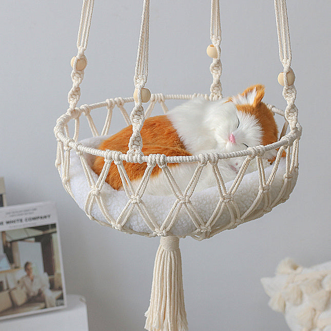 Pet Hammock for Cats with Wooden Beads – product detail