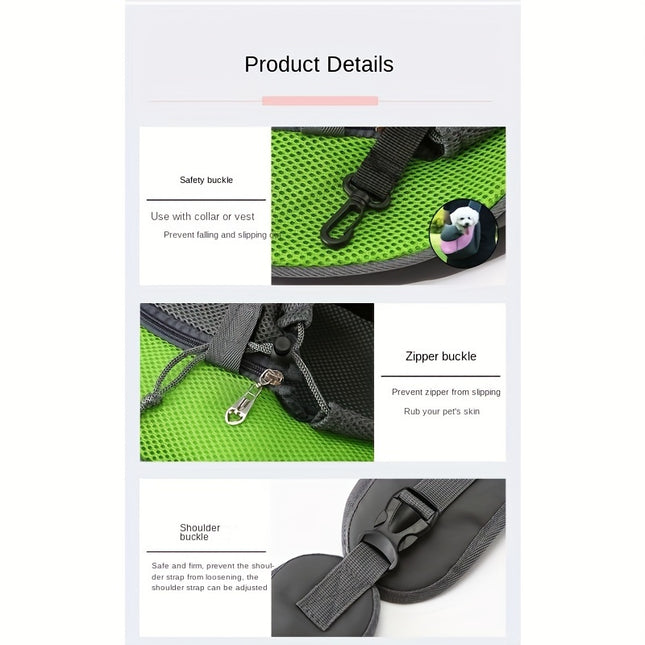 Black Portable Oxford Fabric Pet Carrier for Cats and Puppies (Size L) – product detail