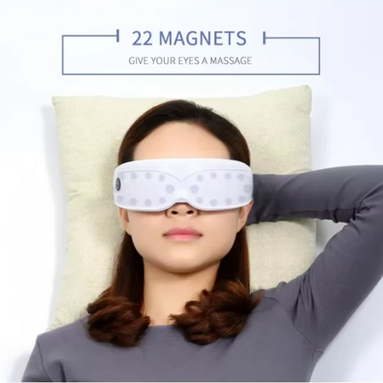 White Touch-Control Rechargeable Heated  Eye Massager for Daily Use