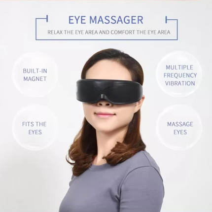 White Touch-Control Rechargeable Heated  Eye Massager for Daily Use