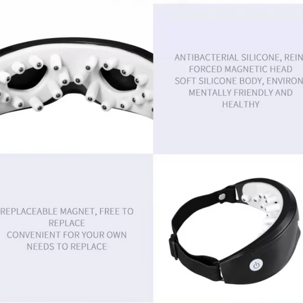 Black Touch-Control Rechargeable Heated  Eye Massager for Daily Use