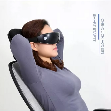 Black Touch-Control Rechargeable Heated  Eye Massager for Daily Use