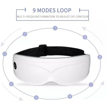 Black Touch-Control Rechargeable Heated  Eye Massager for Daily Use