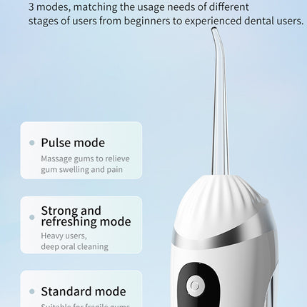 Pink Portable Ultrasonic Oral Irrigator with 3 Cleaning Modes Smart Teeth Cleaning Machine