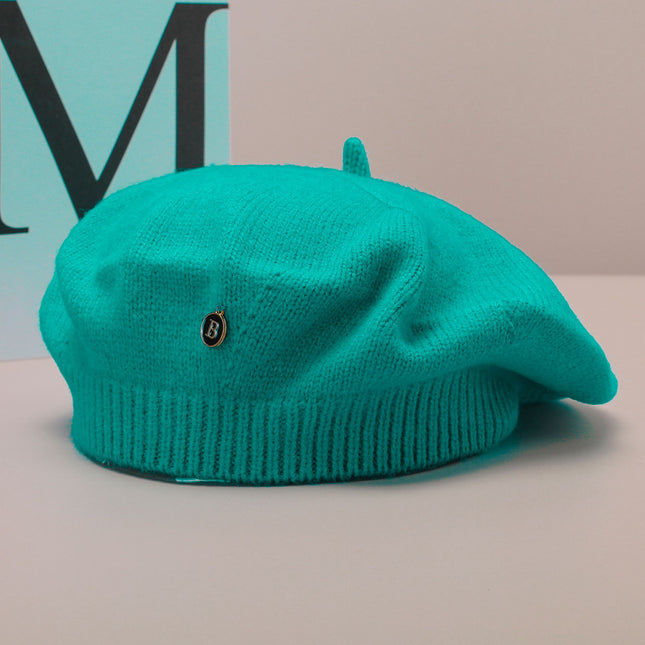 Green Vintage Inspired Knitted Beret