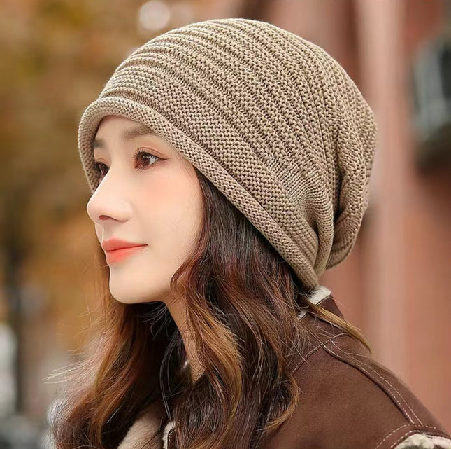 Khaki Warm & Stylish Women's Knitted Beanie Hats (3-Pack) – product detail