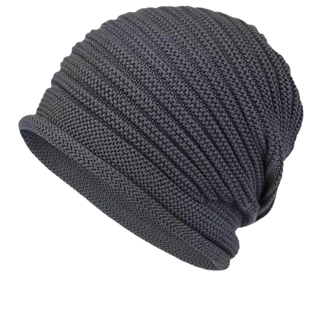 Gray Warm & Stylish Women's Knitted Beanie Hats (3-Pack)