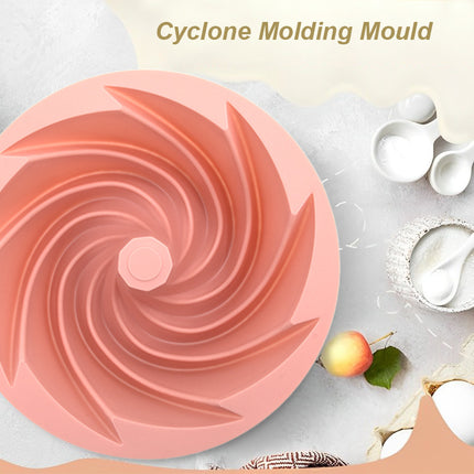Pink Non-Stick Silicone Cyclone Cake Pan Set (10 Molds) - Perfect for Desserts