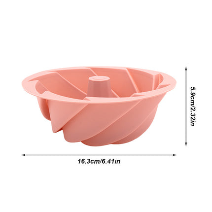 Red Non-Stick Silicone Cyclone Cake Pan Set (10 Molds) - Perfect for Desserts