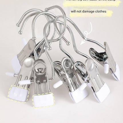 Black Stainless Steel Hanging Clips (35 PCS) - Strong Grip for Pants, Hats, Socks, Laundry