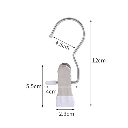 Blue Stainless Steel Hanging Clips (35 PCS) - Strong Grip for Pants, Hats, Socks, Laundry