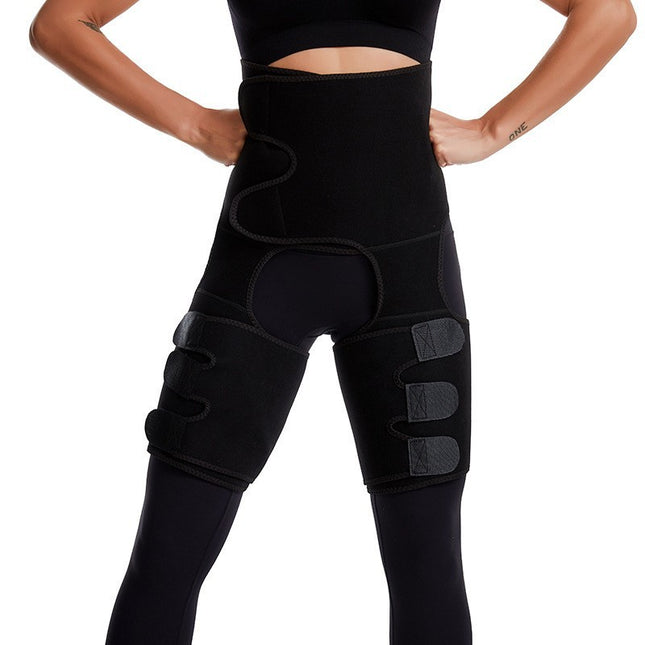 Black Women's 3-in-1 Body Shaper Waist Cincher Thigh Slimmer Glute Lifter