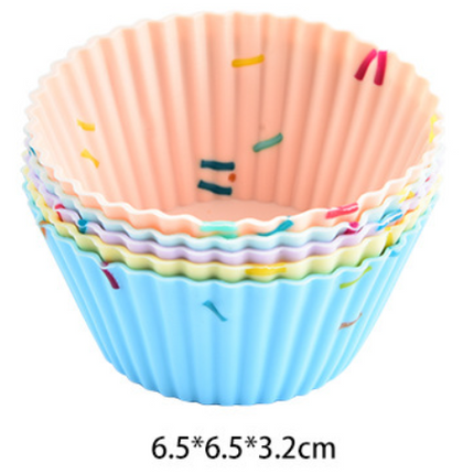 Style 1 Silicone Mini Cake Molds (30 Pack) -  For Cupcakes, Desserts (6.5x6.5x3.2cm)