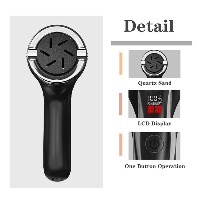 Black Rechargeable Electric Foot Grinder with Suction – product detail