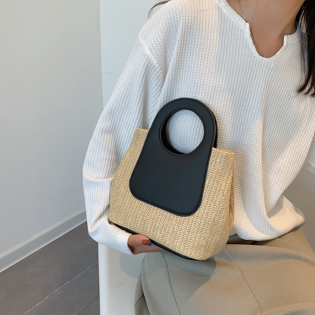 Retro Straw Tote Bag