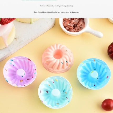 Style 8 Silicone Mini Cake Molds (30 Pack) -  For Cupcakes, Desserts (7x7x2.5cm)