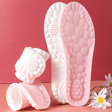 5 pcs Pink 4D Cloud Technology Shoe Inserts - High Rebound, Super Soft, Breathable, Athletic Support (size : 37-38/245mm)