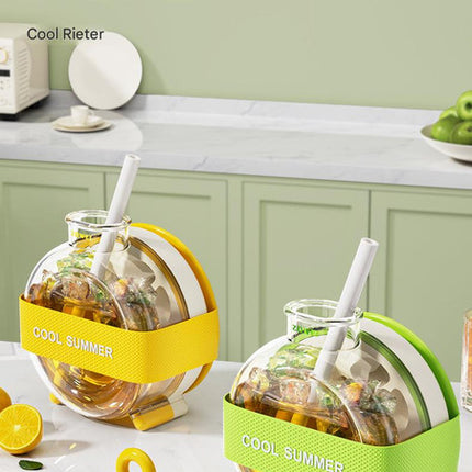 Red Portable Press-Release Ice Cube Maker Bottle - Makes 12 Cubes, Doubles as Bottle