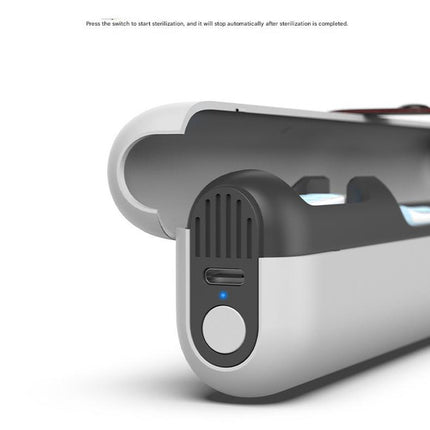 Travel UVC Toothbrush Sanitizer Box - Magnetic Closure, Rechargeable