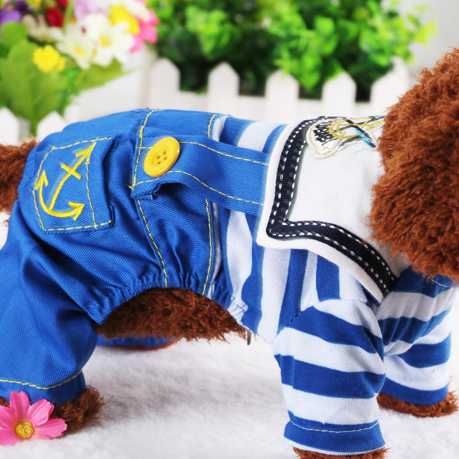 Blue Cute Sailor Dog Outfit – product detail