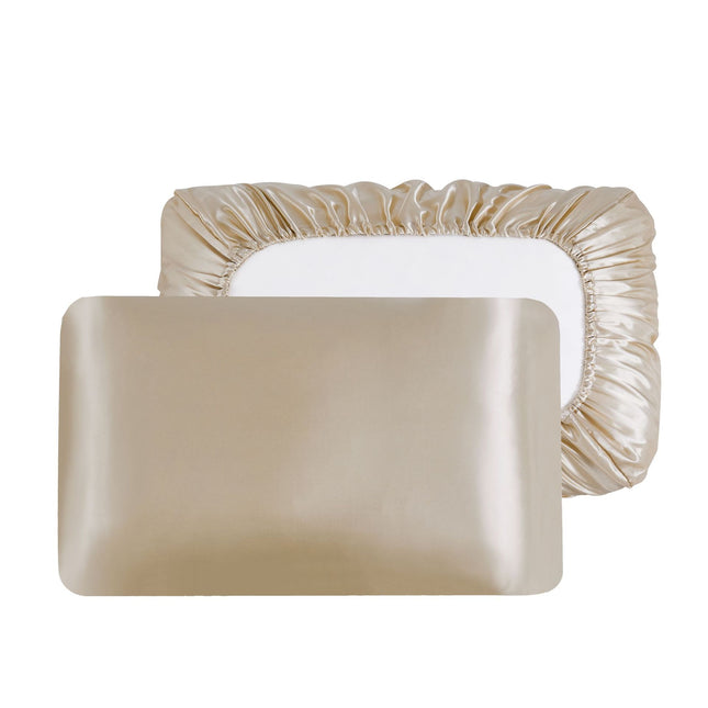 Champagne Silky Satin Pillowcase Pair