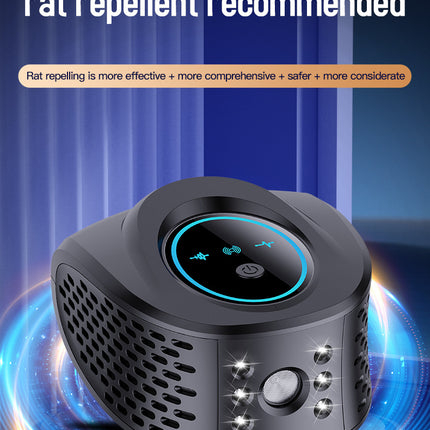 Black Advanced Ultrasonic Pest Repeller - Multi-Wave Tech for Mice, Roaches, Mosquitoes