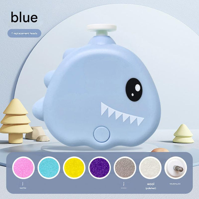 Blue Cute Dinosaur Electric Pet Nail Grinder