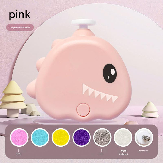 Pink Cute Dinosaur Electric Pet Nail Grinder