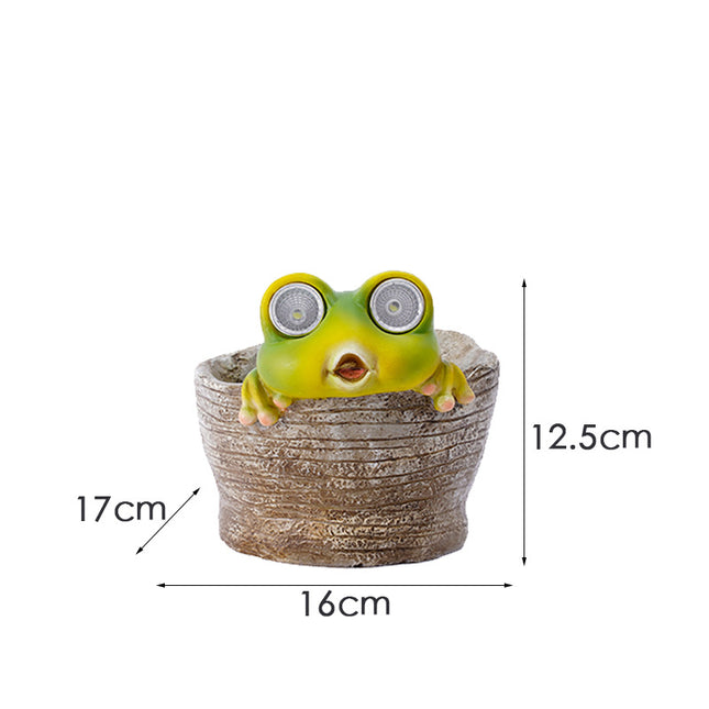 Frog Solar Light Planter – product detail
