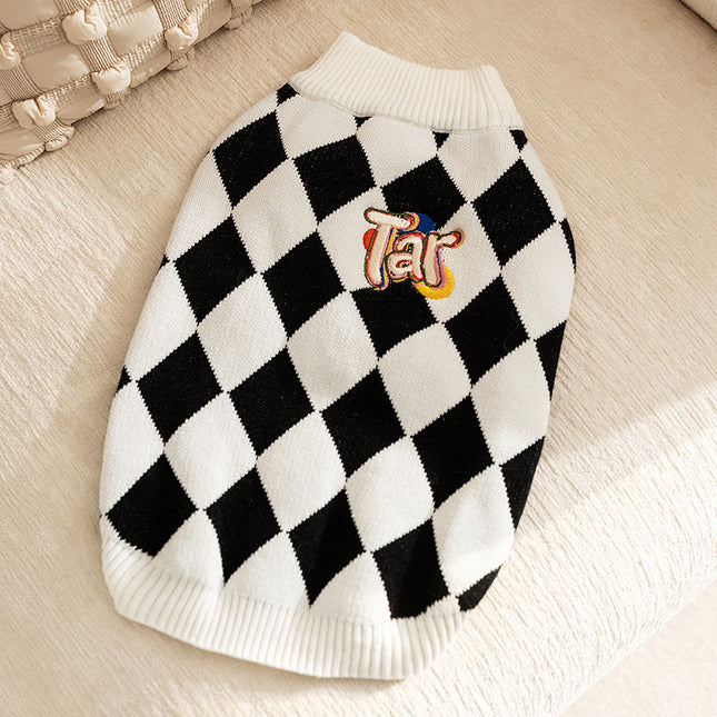 Classic Argyle Dog Sweater