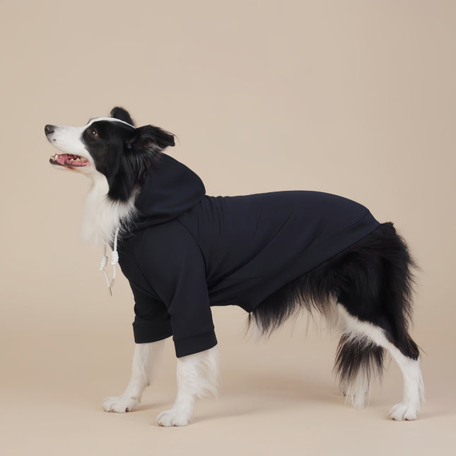 Black Classic Dog Sweatshirt with Hood & Drawstrings – product detail