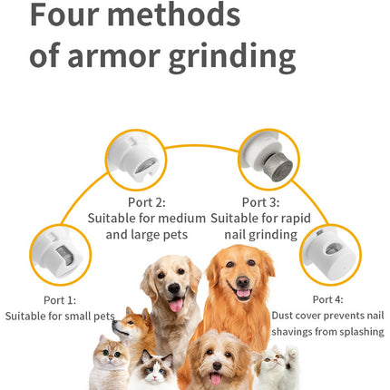 Black Professional Pet Nail Grinder Kit - LCD, LED, Laser, for Dogs & Cats