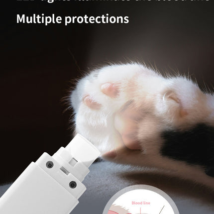 Black Professional Pet Nail Grinder Kit - LCD, LED, Laser, for Dogs & Cats