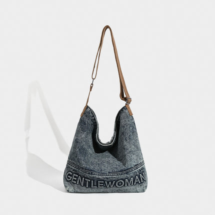 Washed Denim Tote Bag