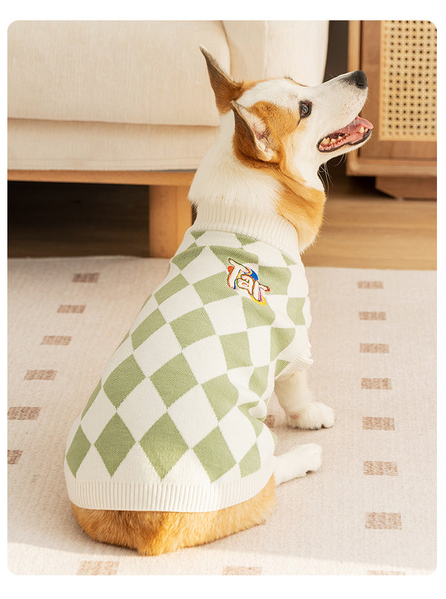 Classic Argyle Dog Sweater