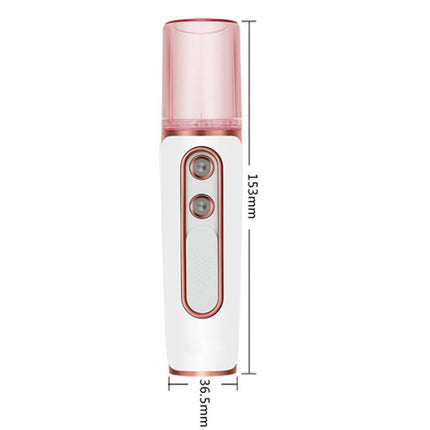 White Dual Nozzle Nano Facial Mister - USB Rechargeable Hydrating Spray