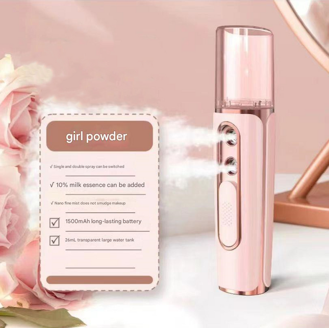 Pink Dual Nozzle Nano Facial Mister