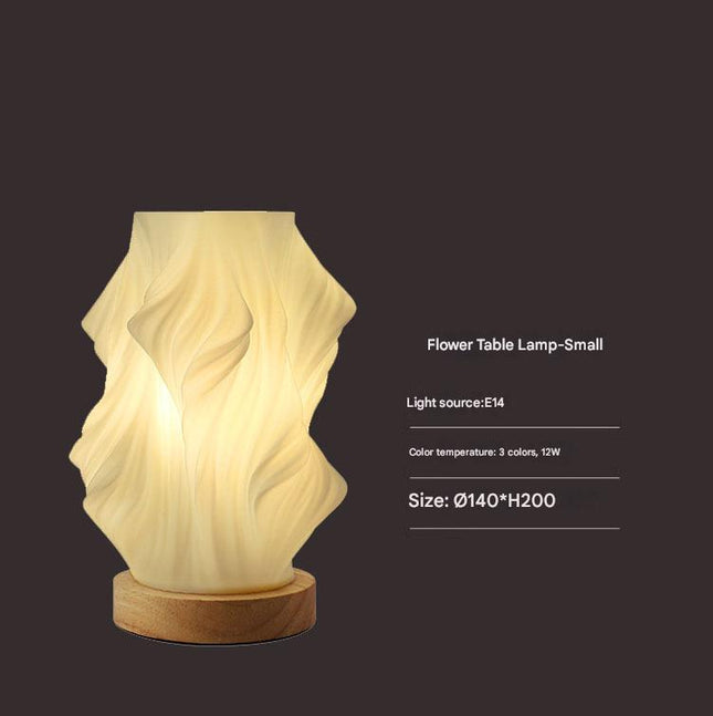 Unique Pleated Design Table Lamp