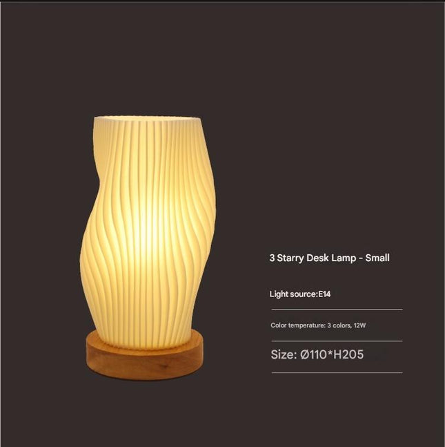 Unique Pleated Design Table Lamp