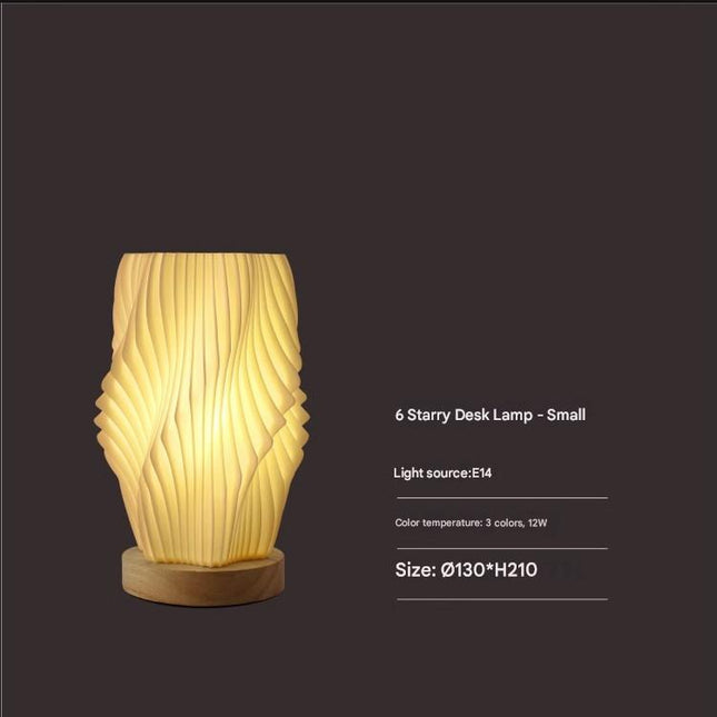 Unique Pleated Design Table Lamp