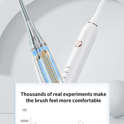White Professional Sonic Toothbrush for Adults - 5 Modes, Smart Timer (4 brush heads)